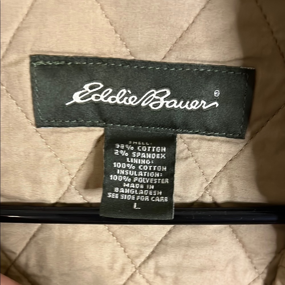 Eddie Bauer Brown corduroy Quilted Vest - Picture 4 of 6